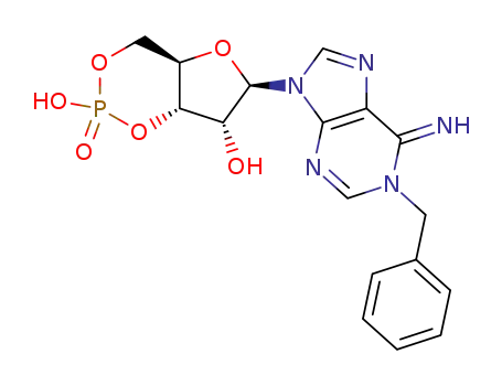 (4aR,6R,7R,7aS)-6-(1-Benzyl-6-imino-1,6-dihydro-purin-9-yl)-2-oxo-tetrahydro-2λ5-furo[3,2-d][1,3,2]dioxaphosphinine-2,7-diol