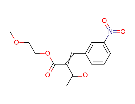 Molecular Structure of 39562-22-6 (2-Methoxyethyl 2-[(3-nitrophenyl)methylene]acetoacetate)
