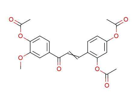 Molecular Structure of 89475-40-1 (2-Propen-1-one,
1-[4-(acetyloxy)-3-methoxyphenyl]-3-[2,4-bis(acetyloxy)phenyl]-)
