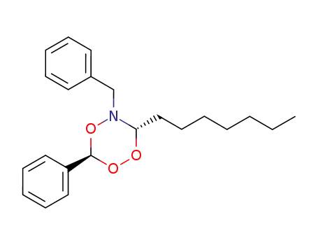 trans-Dihydro-3-phenyl-5-(phenylmethyl)-6-heptyl-1,2,4,5-trioxazine