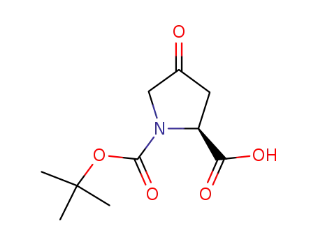 Molecular Structure of 84348-37-8 (N-Boc-4-oxo-L-proline)