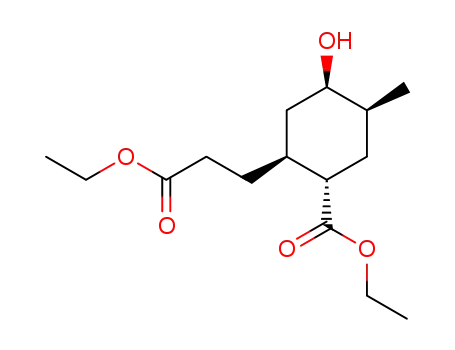 (1S,2S,4R,5S)-2-(2-Ethoxycarbonyl-ethyl)-4-hydroxy-5-methyl-cyclohexanecarboxylic acid ethyl ester