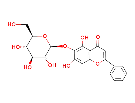 Molecular Structure of 28279-72-3 (Baicalein 6-O-glucoside)