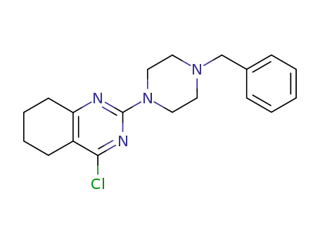 Molecular Structure of 79051-10-8 (Quinazoline,
4-chloro-5,6,7,8-tetrahydro-2-[4-(phenylmethyl)-1-piperazinyl]-)