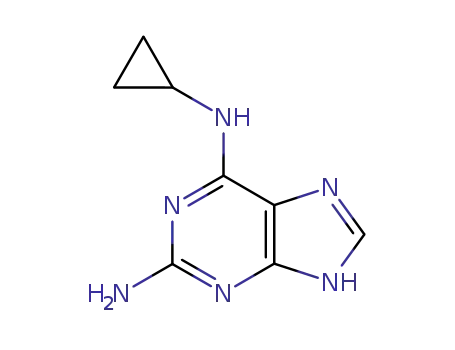Molecular Structure of 120503-69-7 (2-Amino-6-cyclopropylamino-9H-purine)