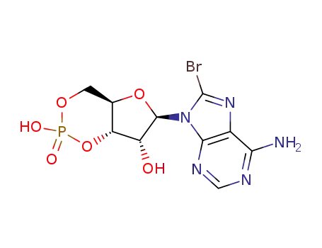 Molecular Structure of 23583-48-4 (8-BROMOADENOSINE 3':5'-CYCLIC MONOPHOSPHATE)