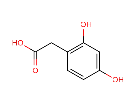 Molecular Structure of 614-82-4 (2,4-dihydroxyphenylacetic acid)
