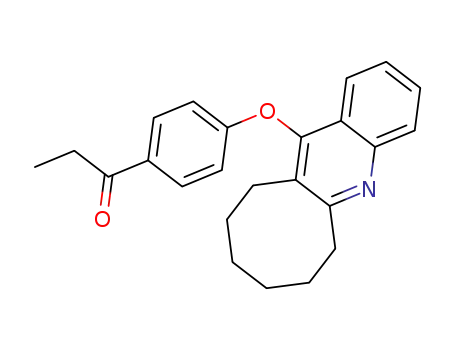 Molecular Structure of 108154-92-3 (1-[4-(6,7,8,9,10,11-hexahydrocycloocta[b]quinolin-12-yloxy)phenyl]propan-1-one)