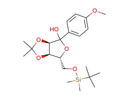 5-O-<(1,1-dimethylethyl)dimethylsilyl>-2,3-O-(1-methylethylidene)-1-C-(4-methoxyphenyl)-D-ribofuranose