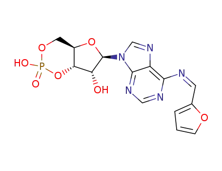 (4aR,6R,7R,7aS)-6-(6-{[1-Furan-2-yl-meth-(Z)-ylidene]-amino}-purin-9-yl)-2-oxo-tetrahydro-2λ5-furo[3,2-d][1,3,2]dioxaphosphinine-2,7-diol