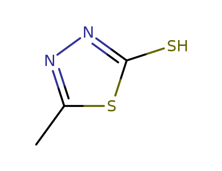 29490-19-5,2-Mercapto-5-methyl-1,3,4-thiadiazole,1,3,4-Thiadiazole-2(3H)-thione, 5-methyl-;5-methyl-3H-1,3,4-thiadiazole-2-thione;5-Methyl-1,3,4-thiadiazole-2(3H)-thione;D-Hydro phenyl glycine sodium methyl dane salt;2-Mercapto-5-Methyl-1,3,4-Thiadiazol;2-mercapto-5-methyl-1,3,4 thiadiazole（MMTD）;2-Methyl-5-mercapto-1,3,4-thiadiazole;