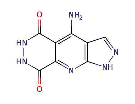 4-amino-1H-pyrazolo<4',3':5,6>pyrido<2,3-d>pyridazine-5,8(6H,7H)-dione