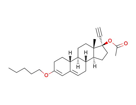 Acetic acid (8R,9S,10R,13S,14S,17R)-17-ethynyl-13-methyl-3-pentyloxy-2,7,8,9,10,11,12,13,14,15,16,17-dodecahydro-1H-cyclopenta[a]phenanthren-17-yl ester