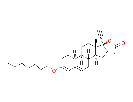 Acetic acid (8R,9S,10R,13S,14S,17R)-17-ethynyl-3-heptyloxy-13-methyl-2,7,8,9,10,11,12,13,14,15,16,17-dodecahydro-1H-cyclopenta[a]phenanthren-17-yl ester