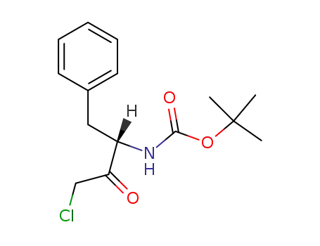 Molecular Structure of 102123-74-0 ((3S)-3-(tert-Butoxycarbonyl)amino-1-chloro-4-phenyl-2-butanone)