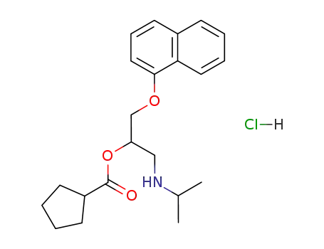 Cyclopentanecarboxylic acid 1-(isopropylamino-methyl)-2-(naphthalen-1-yloxy)-ethyl ester; hydrochloride