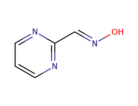 Molecular Structure of 39232-40-1 ((E)-2-Pyrimidinecarboxaldehyde oxime)