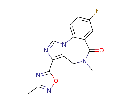 8-fluoro-5,6-dihydro-5-methyl-3-(3-methyl-1,2,4-oxadiazol-5-yl)-4H-imidazo[1,5-a][1,4]benzodiazepin-6-one