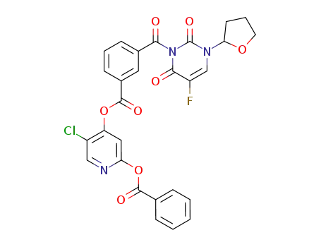 3-[3-(2-benzoyloxy-5-chloro-4-pyridyloxycarbonyl)-benzoyl]-5-fluoro-1-(2-tetrahydrofuranyl)uracil