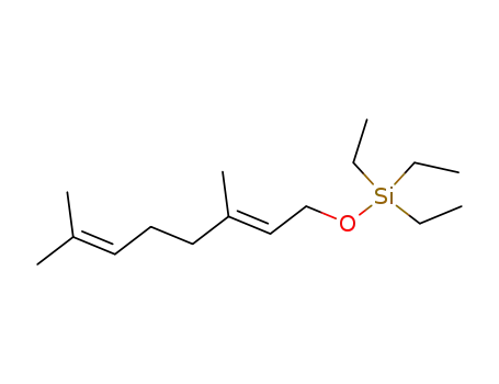 Molecular Structure of 160882-63-3 (Silane, [(3,7-dimethyl-2,6-octadienyl)oxy]triethyl-, (E)-)