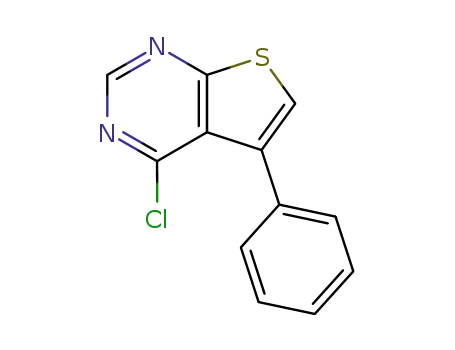 Molecular Structure of 182198-35-2 (4-CHLORO-5-PHENYLTHIENO[2,3-D]PYRIMIDINE)