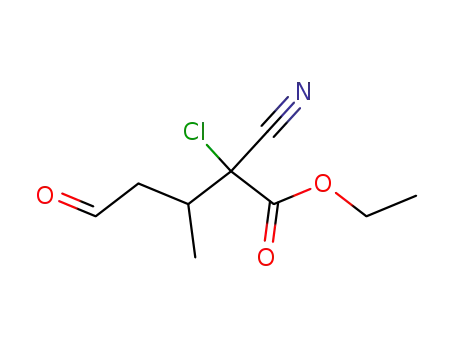ethyl 2-chloro-2-cyano-3-methyl-5-oxopentanoate