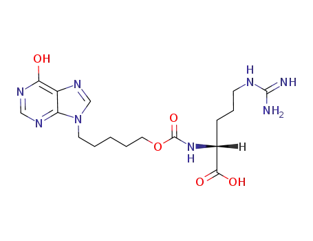 Nα-{[5-(6-hydroxypurin-9-yl)pentoxy]carbonyl}-D-arginine