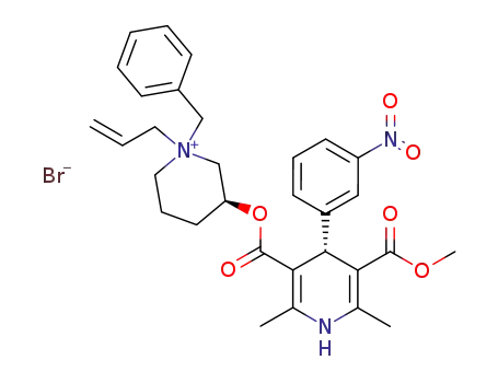 (S)-1-Allyl-1-benzyl-3-[(R)-5-methoxycarbonyl-2,6-dimethyl-4-(3-nitro-phenyl)-1,4-dihydro-pyridine-3-carbonyloxy]-piperidinium; bromide