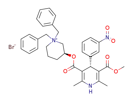 (S)-1,1-Dibenzyl-3-[(R)-5-methoxycarbonyl-2,6-dimethyl-4-(3-nitro-phenyl)-1,4-dihydro-pyridine-3-carbonyloxy]-piperidinium; bromide