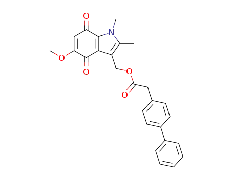 Biphenyl-4-yl-acetic acid 5-methoxy-1,2-dimethyl-4,7-dioxo-4,7-dihydro-1H-indol-3-ylmethyl ester
