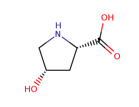 Molecular Structure of 618-27-9 (cis-4-Hydroxy-L-proline)