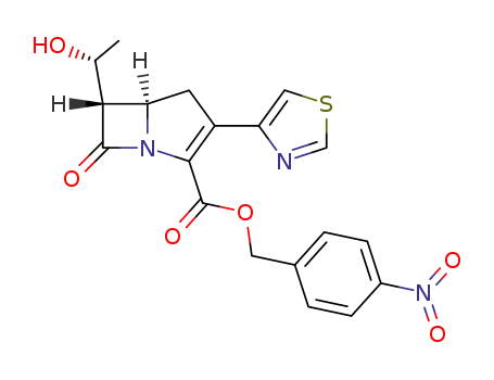 (5R,6S)-6-((R)-1-Hydroxy-ethyl)-7-oxo-3-thiazol-4-yl-1-aza-bicyclo[3.2.0]hept-2-ene-2-carboxylic acid 4-nitro-benzyl ester