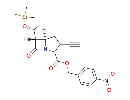 (5R,6S)-3-Ethynyl-7-oxo-6-((R)-1-trimethylsilanyloxy-ethyl)-1-aza-bicyclo[3.2.0]heptane-2-carboxylic acid 4-nitro-benzyl ester