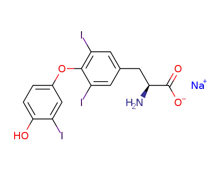 Molecular Structure of 55-06-1 (Liothyronine sodium)