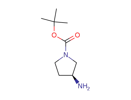 Molecular Structure of 147081-44-5 ((S)-(-)-1-tert-Butoxycarbonyl-3-aminopyrrolidine)
