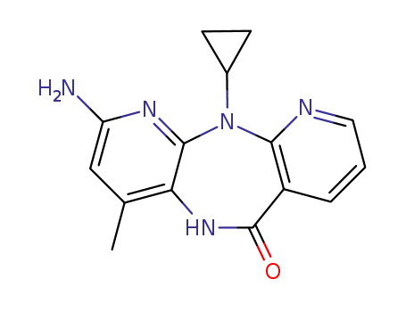 2-amino-5,11-dihydro-4-methyl-6H-dipyrido[3,2-b:2',3'-e][1,4]diazepin-6-one