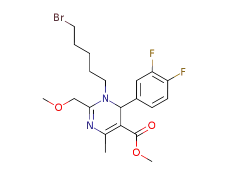 1-(5-bromopent-1-yl)-6-(3,4-difluorophenyl)-1,6-dihydro-5-methoxycarbonyl-2-methoxymethyl-4-methylpyrimidine
