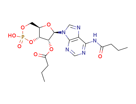 N-(9-beta-D-Ribofuranosyl-9H-furin-6-yl)-butyramide cyclic 3',5'-(hydrogen phosphate) 2'-butyrate