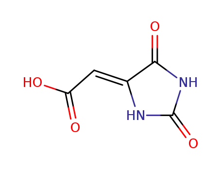 Molecular Structure of 153816-00-3 (Acetic acid, (2,5-dioxo-4-imidazolidinylidene)-, (2Z)-)