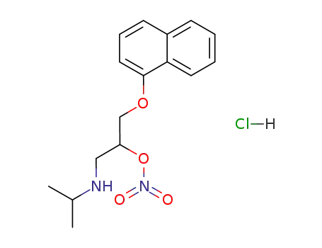 N-(1-methylethyl)-3-(1-naphthalenyloxy)-2-nitroxypropylamine hydrochloride