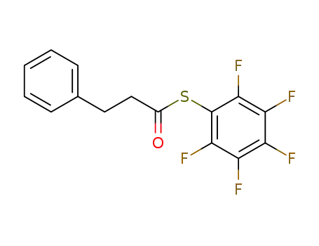 Molecular Structure of 463298-63-7 (Benzenepropanethioic acid, S-(pentafluorophenyl) ester)