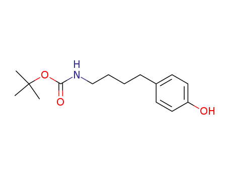 Molecular Structure of 465529-53-7 (Carbamic acid, [4-(4-hydroxyphenyl)butyl]-, 1,1-dimethylethyl ester)