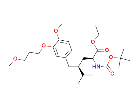 ethyl (2S,4S)-2-{[(tert-butoxy)carbonyl]amino}-4-[4-methoxy-3-(3-methoxypropoxy)benzyl]-5-methylhexanoate