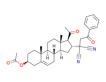 16-(1',1'-dicyano-3'-phenyl-3'-oxo-propano)-pregnenolone-3-acetate