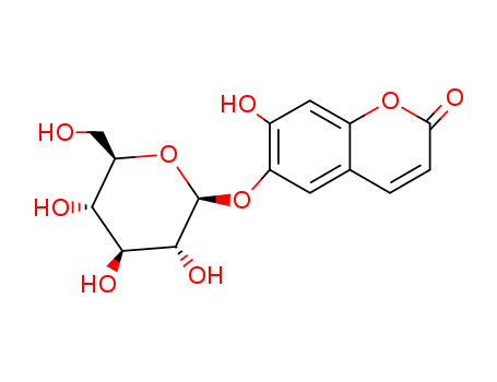 2H-1-Benzopyran-2-one,6-(b-D-glucopyranosyloxy)-7-hydroxy-(531-75-9)