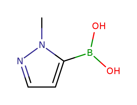 Molecular Structure of 720702-41-0 ((1-Methyl-1H-pyrazol-5-yl)-boronic acid)