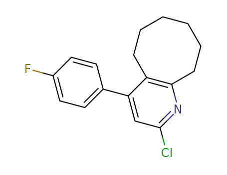 Molecular Structure of 132813-14-0 (2-Chloro-4-(4-fluorophenyl)-5,6,7,8,9,10-hexahydrocycloocta[b]pyridine)