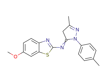 (6-methoxy-benzothiazol-2-yl)-(5-methyl-2-p-tolyl-2,4-dihydro-pyrazol-3-ylidene)-amine