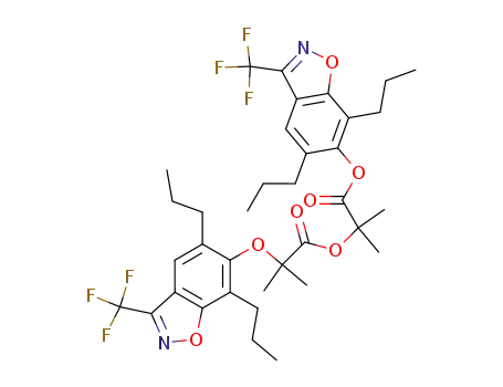 2-(5,7-dipropyl-3-trifluoromethyl-benzo[d]isoxazol-6-yloxy)-2-methyl-propionic acid 1-(5,7-dipropyl-3-trifluoromethyl-benzo[d]isoxazol-6-yloxycarbonyl)-1-methyl-ethyl ester