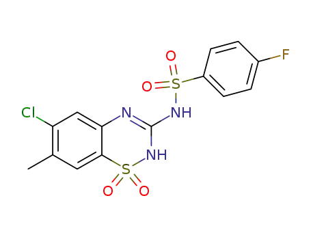 6-chloro-7-methyl-3-(4-fluorophenylsulfonylamino)-2H-1,2,4-benzothiadiazine 1,1-dioxide